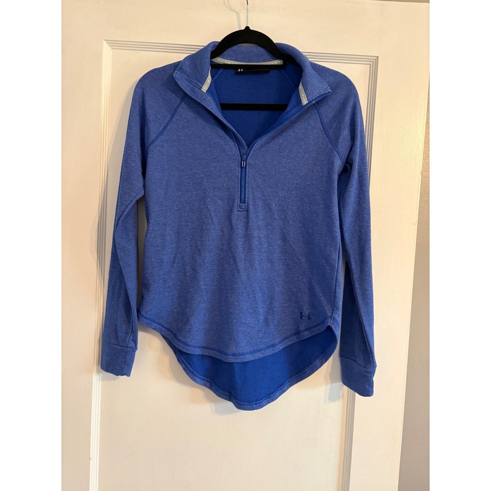 Women's Under Armour Loose Fit Blue Quarter-Zip Size Small